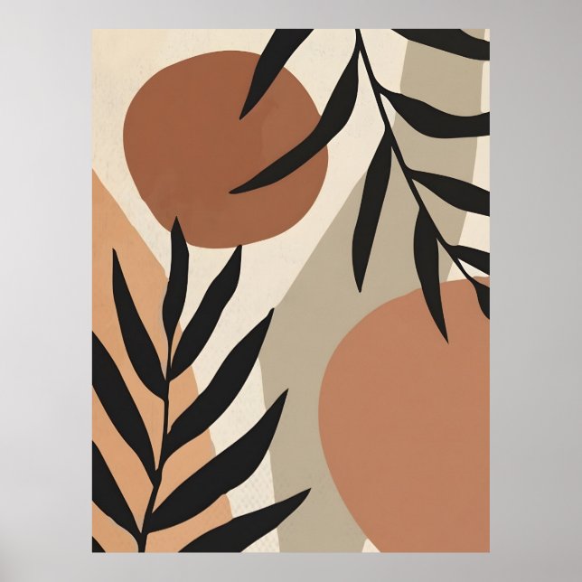 Abstraktes Boho und moderne Clip Art Poster (Vorne)