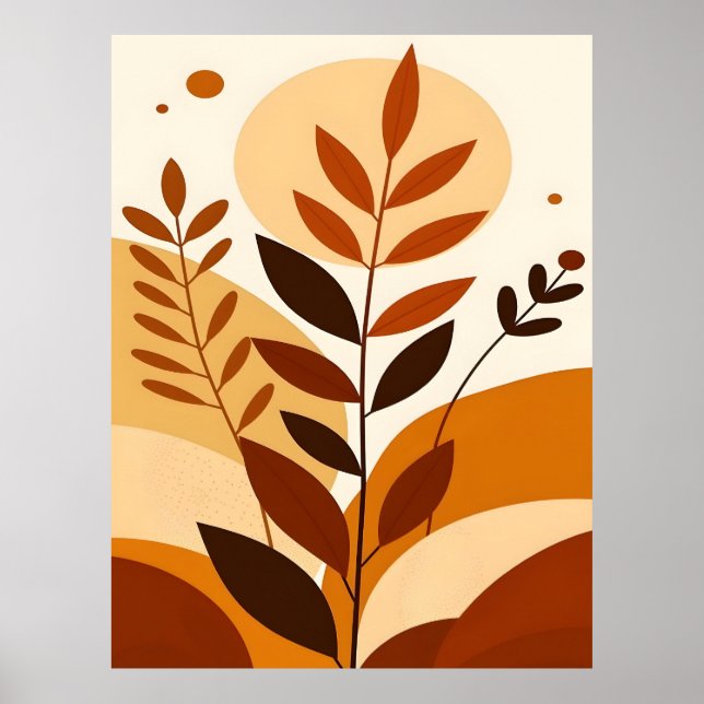 Abstraktes Boho und moderne Clip Art Poster (Vorne)