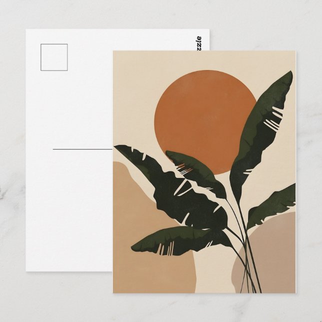 Abstraktes Boho und moderne Clip Art Postkarte (Vorne/Hinten)