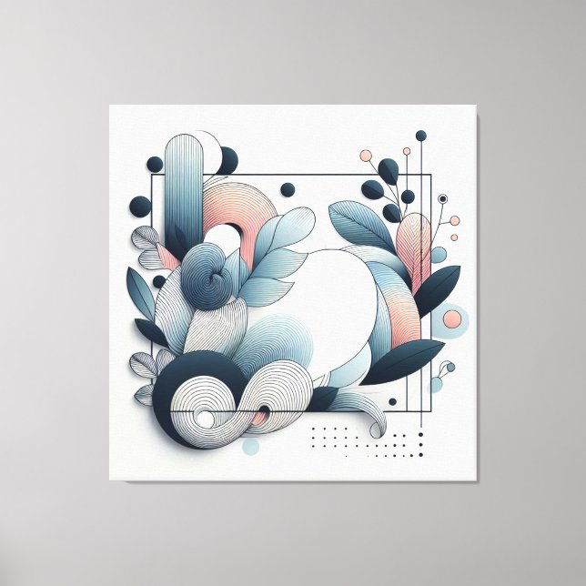 Abstraktes botanisches Kunstwerk Leinwanddruck (Vorderseite)