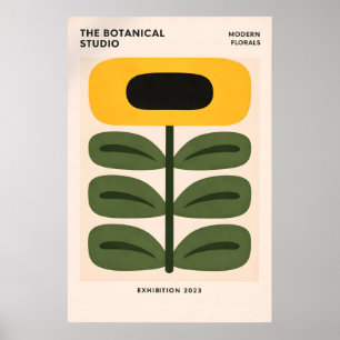 Abstraktes Botanisches Poster, Moderner Floraldruc Poster