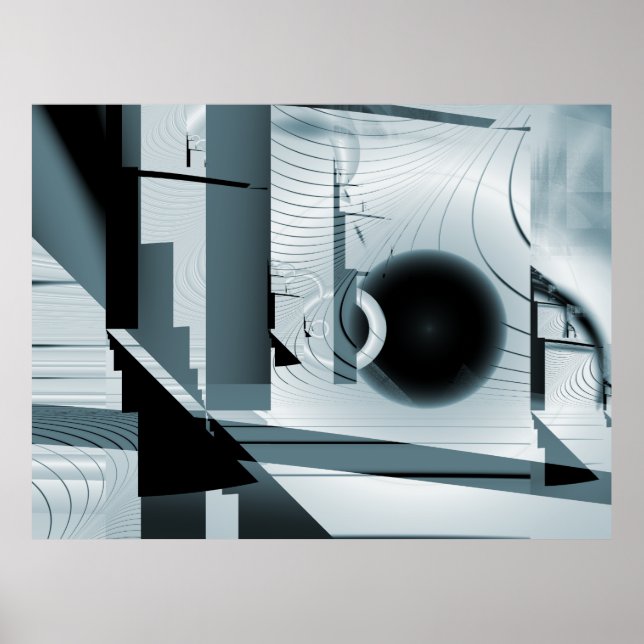 Abstraktes Boulevard Fraktal Print Poster (Vorne)