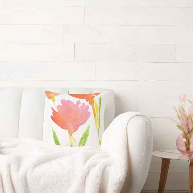 Abstraktes Bouquet mit gemischten Blume 2 Kissen (Liege)