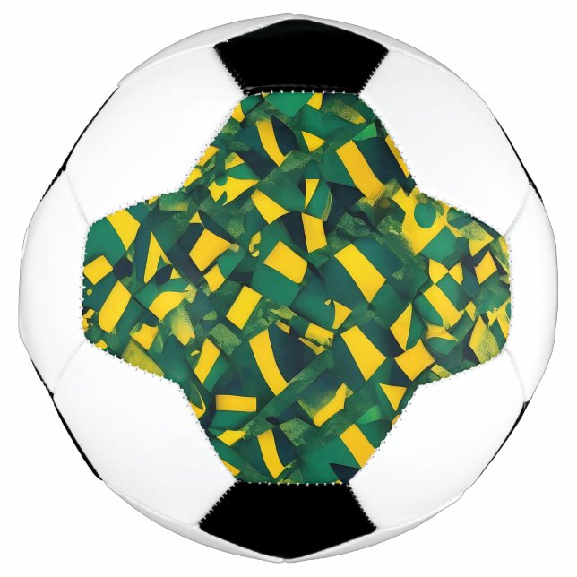 Abstraktes brasilianisches Muster Fußball (Vorderseite)