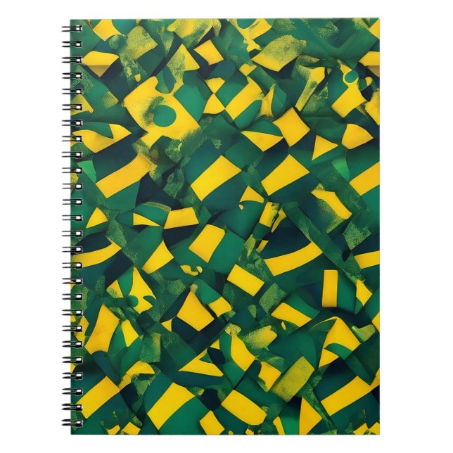 Abstraktes brasilianisches Muster Notizblock (Vorderseite)