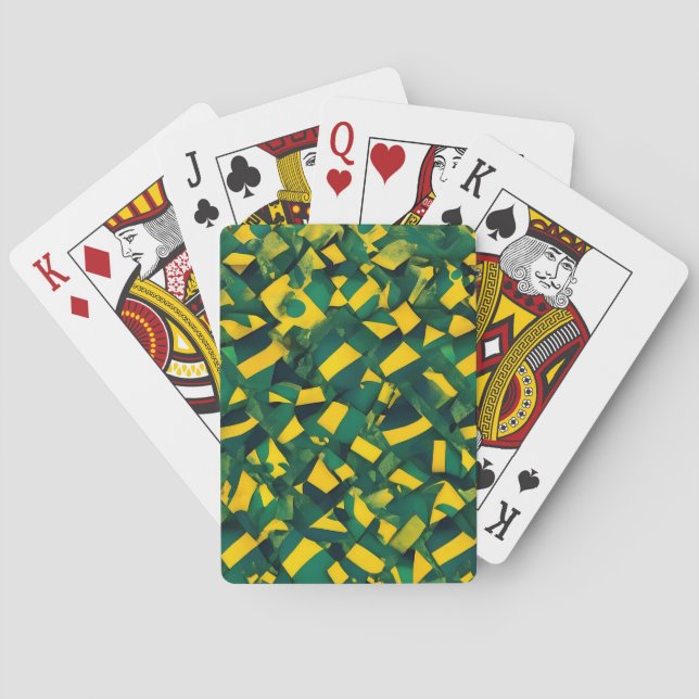 Abstraktes brasilianisches Muster Spielkarten (Rückseite)