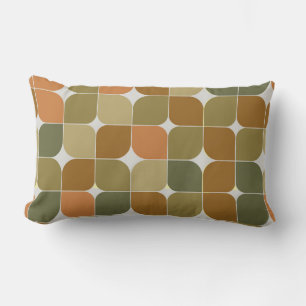 Abstraktes braune Orangenmuster aus dem Mittelalte Lendenkissen