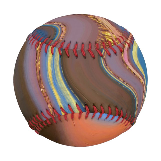 abstraktes braunes Muster Baseball (Vorderseite)