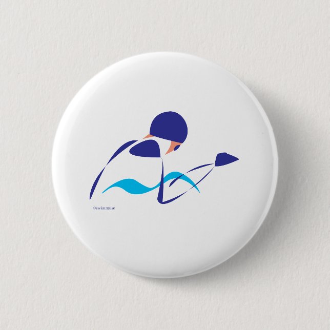 Abstraktes Brustschwimmen 1 Button (Vorderseite)