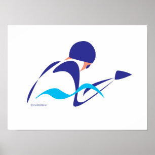 Abstraktes Brustschwimmen 2 Poster