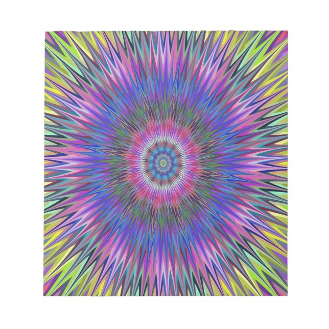 Abstraktes Bulls-eye-Muster Notizblock (Vorderseite)