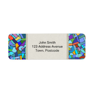 Abstraktes buntes blaues Mosaik-Muster