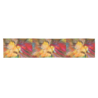 Abstraktes buntes lineares geometrisches Muster Kurzer Tischläufer