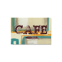 Abstraktes Café Küche Canvas Print - Soft and Bold