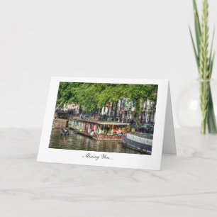 Abstraktes Canal Houseboat - Vermisst Karte