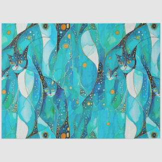 Abstraktes Cat Tissue Paper Seidenpapier