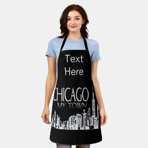 Abstraktes Chicago Design, Text hinzufügen, Schürz Schürze