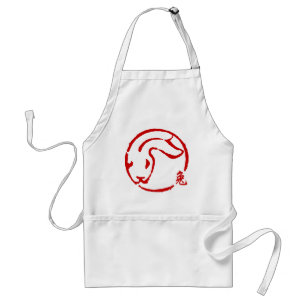 Abstraktes chinesisches neues Jahr des Kaninchens Schürze