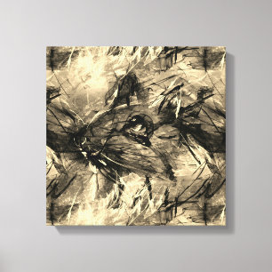 Abstraktes Chinesisches Rattenjahr Zodiac Geburtst Leinwanddruck