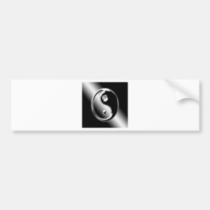 Abstraktes cooles Chrom Ying Yang Autoaufkleber