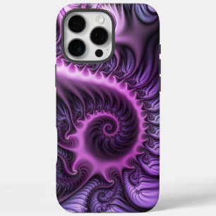 Abstraktes Cooles Rosa Lila Fraktal iPhone 16 Pro Max Hülle
