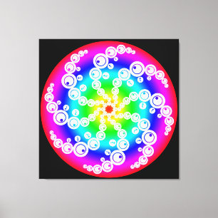 Abstraktes Crop-Circle-Leinwandbild Leinwanddruck