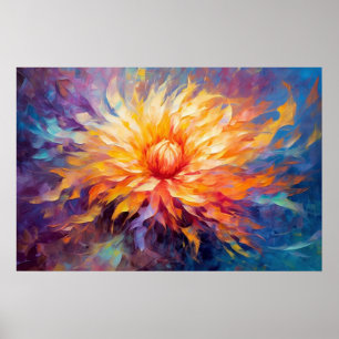 Abstraktes Dahlia Poster