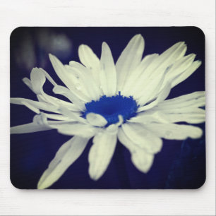 Abstraktes Daisy Blue Center Blume Art Mousepad