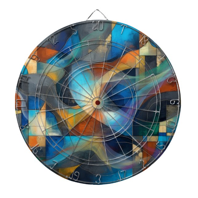 Abstraktes Dartboard Dartscheibe (vorne)