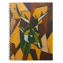 Abstraktes Deer Spiral Notebook
