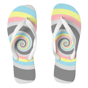 Abstraktes Demiflux-Stolzflagge Flip Flops