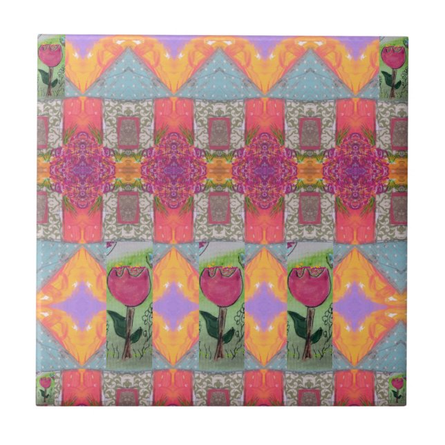 Abstraktes Design 3 Fliese (Vorderseite)
