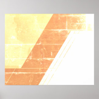 Abstraktes Design auf Braun+Beige an moderner Wand Poster