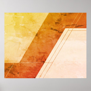Abstraktes Design auf Braun+Beige an moderner Wand Poster