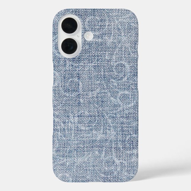 Abstraktes Design auf verblassenem Denim Case-Mate iPhone Hülle (Rückseite)