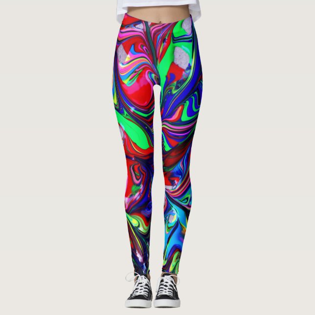 Abstraktes Design aus Wild und Crazy Leggings (Vorderseite)
