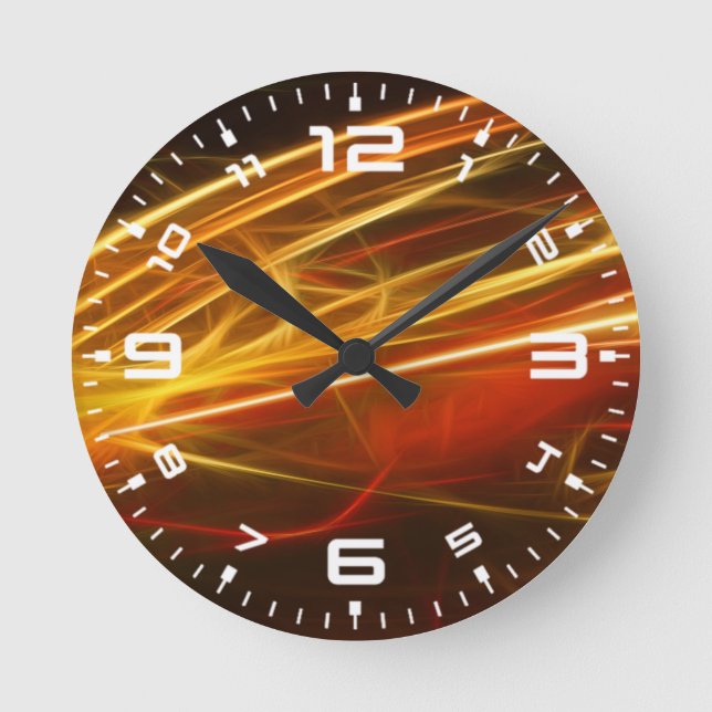 Abstraktes Design Banner-10009 Runde Wanduhr (Vorderseite)