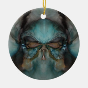 Abstraktes Design Beängstigende Maskierung Keramik Ornament
