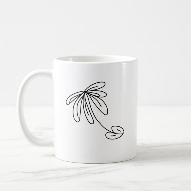 Abstraktes Design der Blume Kaffeetasse (Links)