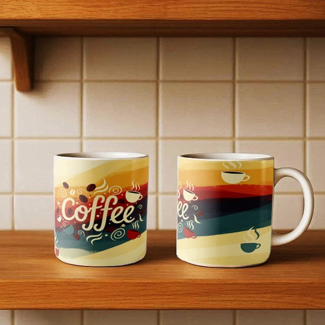 Abstraktes Design der erdigen Kaffee-Tasse Kaffeetasse (Von Creator hochgeladen)