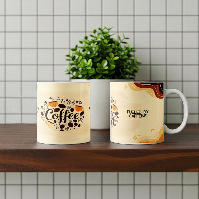 Abstraktes Design der erdigen Kaffee-Tasse Kaffeetasse (Von Creator hochgeladen)