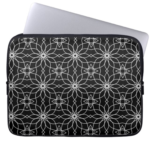 Abstraktes Design der islamischen Kunstgeometrie Laptopschutzhülle (Vorderseite)