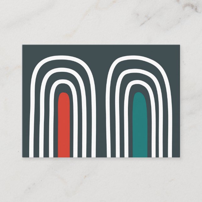 Abstraktes Design der Regenbogenkunst Visitenkarte (Vorderseite)