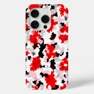 Abstraktes Design der Schwarz-weißen Camouflage Ro Case-Mate iPhone Hülle