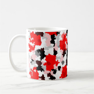 Abstraktes Design der Schwarz-weißen Camouflage Ro Kaffeetasse