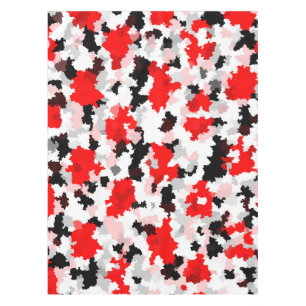 Abstraktes Design der Schwarz-weißen Camouflage Ro Tischdecke