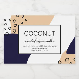 Abstraktes Design des Kerzenprodukts Lebensmitteletikett