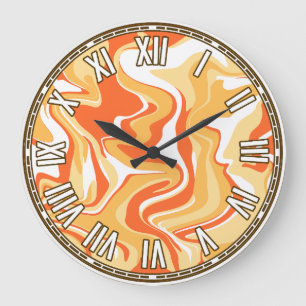 Abstraktes Design - Dessert inspiriert Große Wanduhr