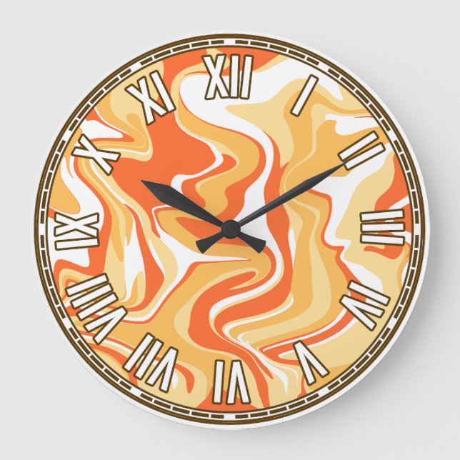 Abstraktes Design - Dessert Inspiriert Große Wanduhr (Vorderseite)