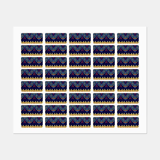 Abstraktes Design Etiketten (Blatt)